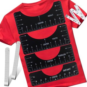 Bộ 4 Thước Dẫn Hướng Căn Chỉnh Áo Phông Pvc Màu Đen Chất Lượng Cao Thước Kẻ Áo Phông Chất Lượng Cao - Product Image 4