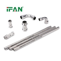 Raccord à sertir IFAN en acier inoxydable 304, demi-T, connecteur de tuyau d'eau, raccord de tuyauterie en acier inoxydable