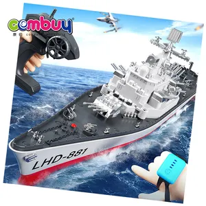 Modelo de control remoto de reloj, barco de alta velocidad, juguetes a escala 1:390, barco de carreras eléctrico RC