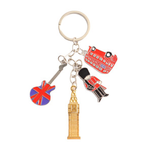 2025 llavero personalizado bandera corona encantos británico Penny moneda llavero Londres miniatura viaje barato recuerdo llavero - Product Image 5