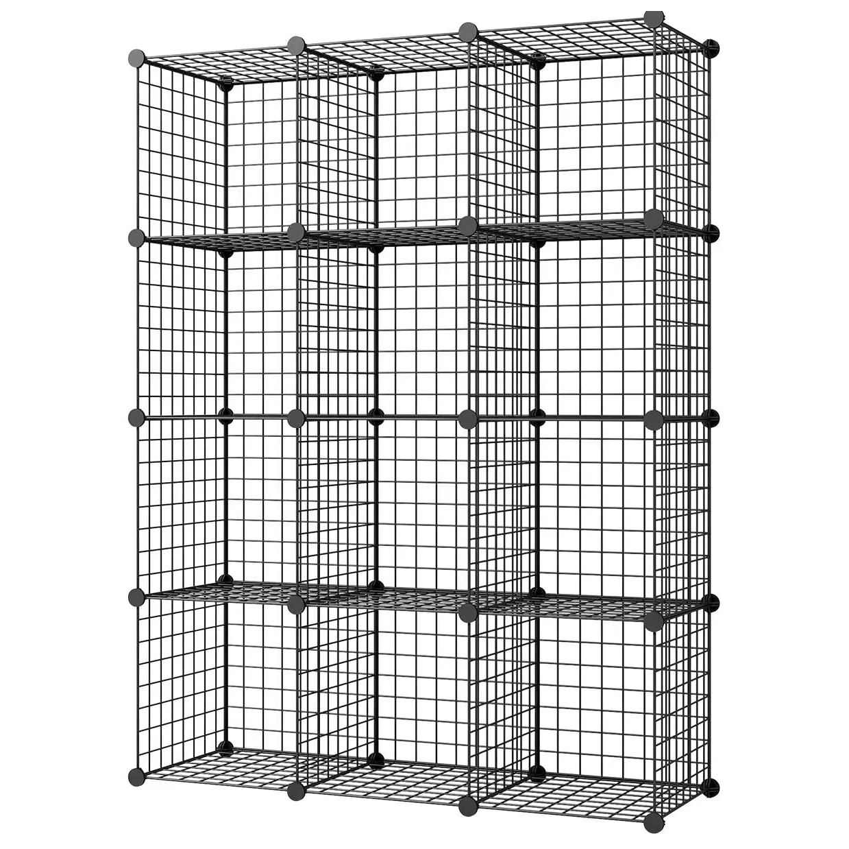 Draht würfel lagerung, Metallgitter-Organizer, stapelbares Bücherregal, ideal für Wohnzimmer, Schlafzimmer Büro, Garage