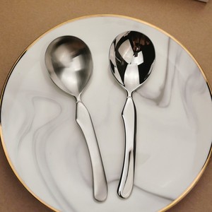 Nhà hàng 304 thép không gỉ gạo Ramen muỗng đặt phong cách Hàn Quốc phẳng đáy súp muỗng cà Phê Muỗng Canh - Product Image 2