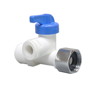 Robinet à bille trois voies 1 pouce avec connecteur pour filtre à eau et capuchon en acier inoxydable pour installation de purificateur - Product Image 4