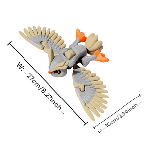 <span class=keywords><strong>Figurine</strong></span> <span class=keywords><strong>de</strong></span> hibou en plastique imprimée en 3D à chaud Animal articulé avec articulations flexibles - Product Image 2