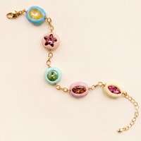 Bracelet en émail Macaron, bracelet fantaisie en cristal taillé, bracelet couleur bonbon, cadeau pour elle, bijoux pour femmes
