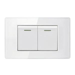 Interruptor de pared con panel blanco, estándar europeo, estadounidense y brasileño, de seguridad, de 1, 2 o 3 botones. - Product Image 6