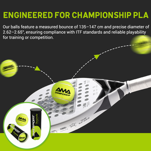 ลูกเทนนิสพาเดล AMA SPORT รุ่นใหม่ <span class=keywords><strong>ปี</strong></span> 2026 ผลิตจากขนสัตว์ 20% ปรับแต่งได้ พร้อมโลโก้ตามสั่ง ได้รับการรับรองจาก IPF - Product Image 4