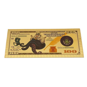 Billetes de Anime de <span class=keywords><strong>Sirenita</strong></span> de América 2026, 4 Tipos, Bañados en Oro de 24K para Regalos - Product Image 5