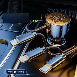 66 Wát siêu xe sạc với Dual <span class=keywords><strong>USB</strong></span> Port PD nhanh phí Thuốc lá nhẹ hơn để <span class=keywords><strong>USB</strong></span> ổ cắm cắm 12-24V 2 năm bảo hành - Product Image 3