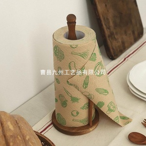 Wooden <b>Kitchen</b> <b>Paper</b> Towel Holder Round Multi Function Modern Design For <b>Kitchen</b> Storage - Product Image 4