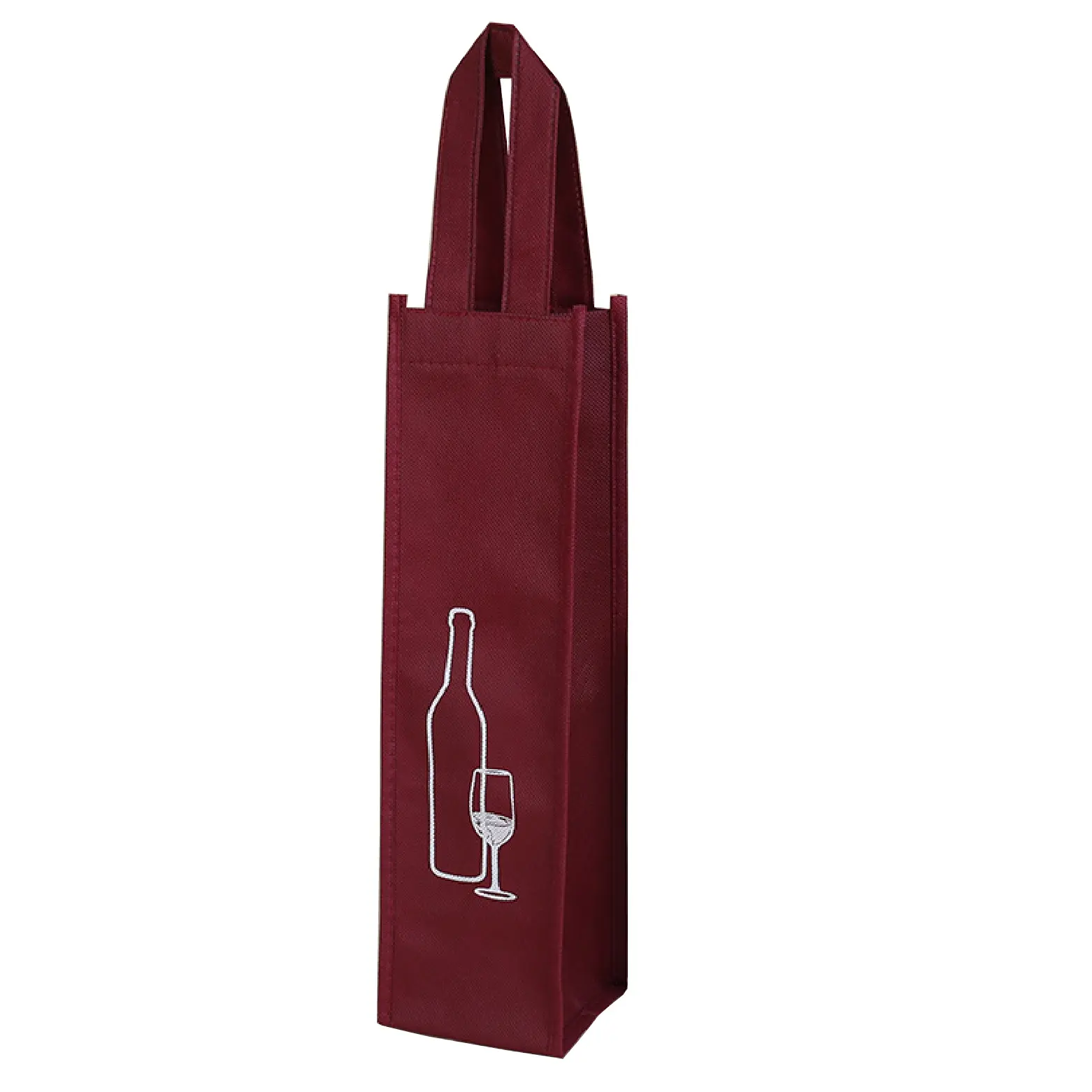 wholesale customer design customized logo brewery promotion red wine bottle carry nonwoven tote bag
