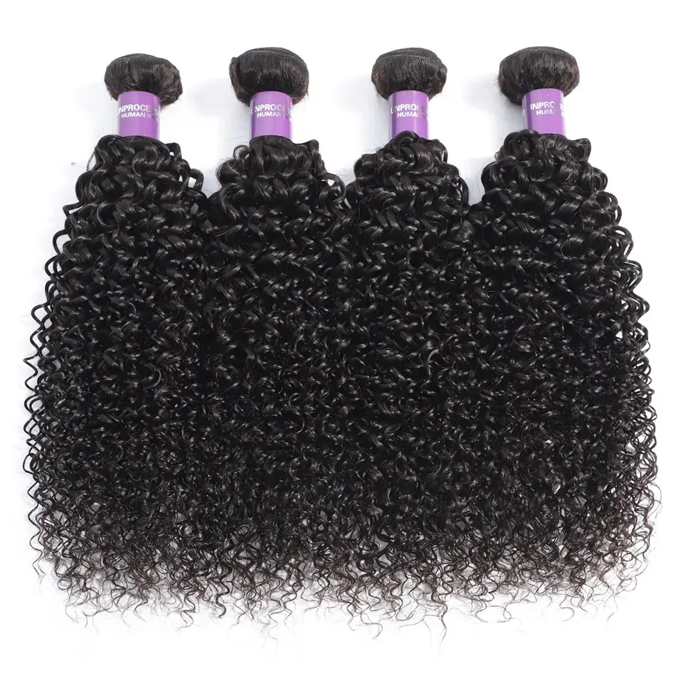 Cheap Bouncy Curly Human Hair Weave Bundles Peruvian And Brazilian Human Hair Natural Kinky Curly Hair Products For Black Women