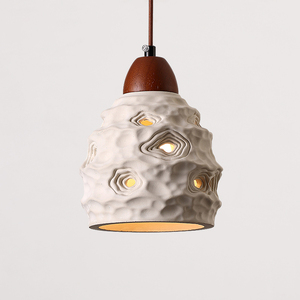 Lustre suspendu en ciment décoratif d'intérieur moderne à tête unique, industriel et rustique - Product Image 1