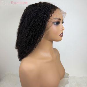 Perruque Lace Front Brésilienne Vierge Grade 12A, Cheveux Crépus Bouclés Longs Noirs et Blonds, 18 Pouces, Dentelle Transparente, Bonnet Moyen, Densité 250% - Product Image 1