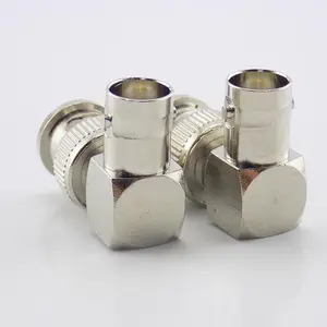 1 Pc L-Vormige Mannelijke Connector Haaks Op Bnc Vrouwelijke Aansluitingen Adapter Voor Cctv Beveiliging Video Surveillance Systeem