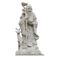 Bustes de bouddha, Sculptures du dieu de la fortune en pierre Antique, 14 cm