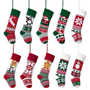 Vente en gros de chaussettes de Noël personnalisées en tricot Fair Isle <span class=keywords><strong>bas</strong></span> Boho pour cintres d'arbre de Noël chaussettes de vacances décoratives scandinaves - Product Image 1