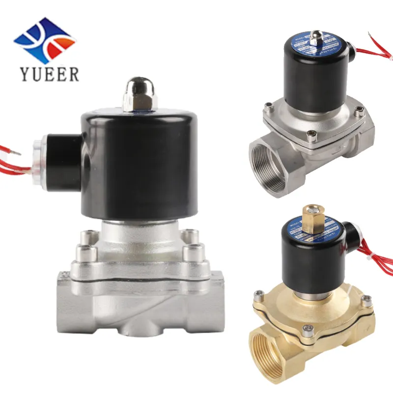 Custom 2W 3/8"-2" DC 12V 9 12 Volt Stainless Steel Normally Closed or Normally Open Mini Air Water Control Solenoid Valves