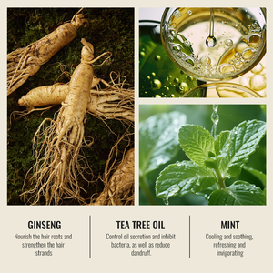 Shampoo au ginseng biologique, soin capillaire nourrissant pour la croissance des cheveux, soin du cuir chevelu, shampooing pour la repousse des cheveux pour hommes - Product Image 5