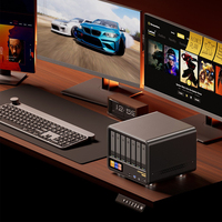 AMD Ryzen 7 8845HS Mini PC NAS 6-Bay HDD 5-Slot NVMe SSD OCuLink SFP+ 10GbE Gaming Office Server Workstation WTR MAX.