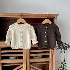 Winter Neugeborenen Baby Strickkleidung Säugling Jungen Langarm-Strickjacke Einfarbige Strickware Baby-Pullover - Product Image 2