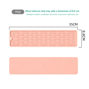 Tapis de séchage de vaisselle en silicone 5 mm, résistant à la chaleur, écologique, de qualité alimentaire, non toxique, facile à nettoyer, multifonctionnel, pour comptoir de cuisine - Product Image 5