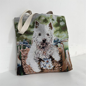 Custom Woven Reusable Eco-Friendly Letter Pattern Foldable Tapestry Beach Shopping <strong>Bag</strong> Jacquard <strong>Tote</strong> <strong>Bags</strong> Custom <strong>Printed</strong> Logo - Product Image 3