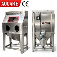 Machine de sablage humide et sec 220V/1100W à double usage, sablageur manuel en cabinet avec collecteur de poussière humide pour le traitement des surfaces