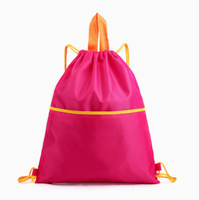 Sac à dos à cordon de serrage imperméable grande capacité pour enfants, doublure en polyester écologique, portable, logo personnalisé, usage quotidien