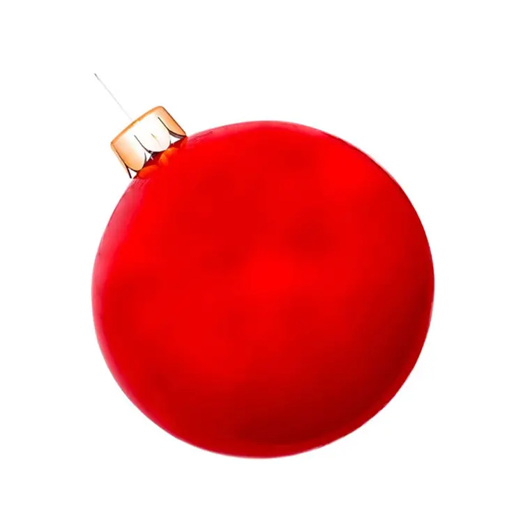 Globos de adornos navideños inflables rojos de decoración exterior de gran tamaño para patio