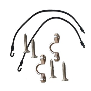 304 Stainless Steel Boat <b>Hook</b> <b>Clips</b> With Elastic Rope And Screws For Kayak Canoe Universal Use - Product Image 5