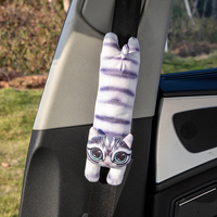 Coussin de protection pour la tête et le cou de voiture en 3D, dessin animé, peluche, mignon, ventilation, massage, accessoires intérieurs pour siège de voiture