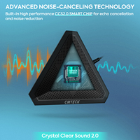 Microphone de conférence USB omnidirectionnel mini portable triangulaire pour réunions de bureau, enregistrement médical et hospitalier