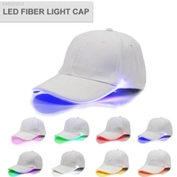 Gorra de béisbol de fibra óptica luminosa LED súper deslumbrante Sombrero iluminado LED Glow Club Party Béisbol Hip-Hop Gorra deportiva ajustable