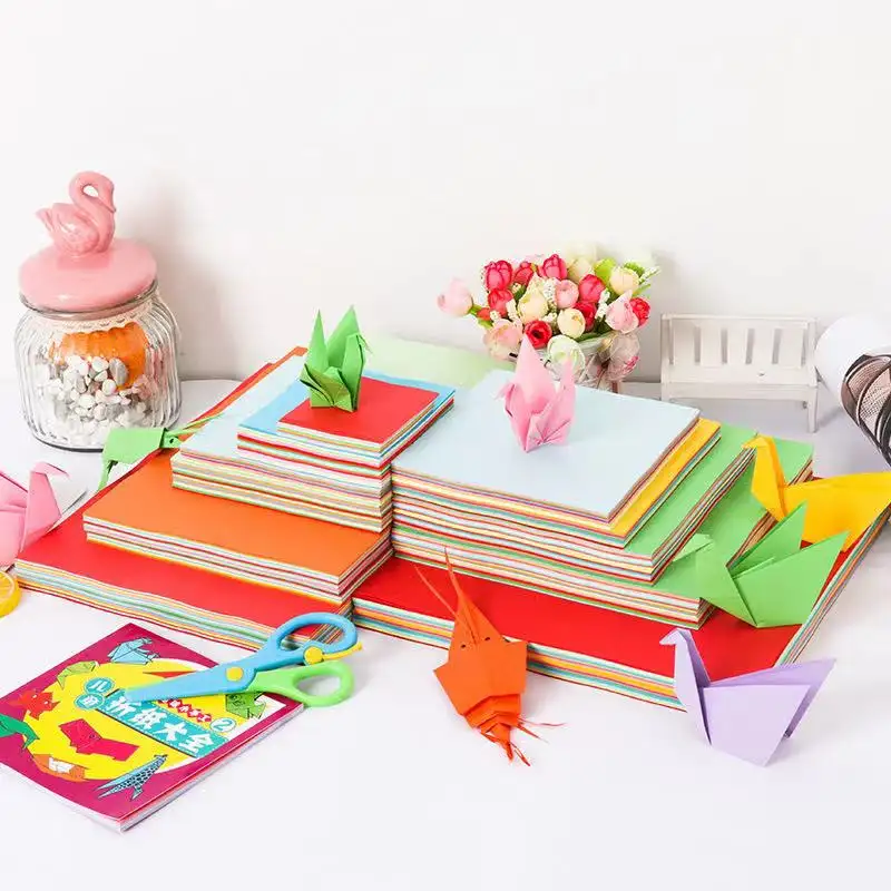 Wholesale Colorful Handmade Craft DIY Animal Papers Origami Paper For Children Folding Cards Game Set Origami Animals