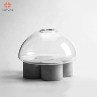 Nouveau design 2026 METURE – Base de diffuseur de parfum en verre décoratif 9D vide, sans plomb, écologique, demi-orbe, couleurs personnalisées, peinte