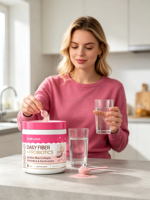 Poudre de fibres quotidienne, probiotiques, collagène, électrolytes, favorisent la digestion, complément alimentaire végétalien sans gluten, étiquette privée OEM