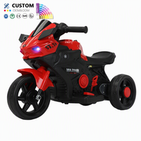 Moto électrique pour enfants en gros, 3 roues, avec lumières LED, structure stable, roues tout-terrain, siège confortable
