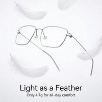 Montura de Gafas Ópticas Cuadradas de Aleación de Titanio Sólido, Unisex, Gafas Graduadas de Diseñador, Sin Tornillos, para Miopía, para Todo Tipo de Rostro