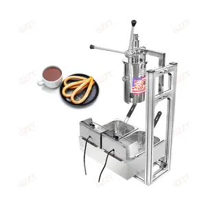 Factory Direct Sales 5L detachable Hopper Spanish Churro Machine With Fryer Churros Filling Making Machines SS 304 Churro Maker