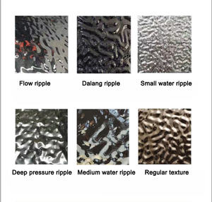 Fábrica al por mayor colorido astilla espejo 8K en relieve hoja de acero inoxidable Material ondulación del agua - Product Image 2