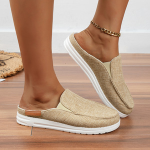 Canvas Slip on Half <strong>Shoes</strong> <strong>for</strong> <strong>Women</strong> Mules Casual Slippers Slides Indoor Home <strong>Dudes</strong> Summer Breathable Lightweight Big Size - Product Image 5