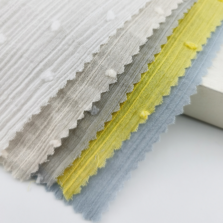 Мягкая жаккардовая ткань в горошек из 100 хлопка