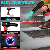 Souffleur sans fil haute vitesse 90000 tr/min pour Milwaukee 18V, souffleur puissant amélioré, matériau résistant aux hautes températures