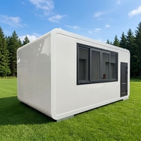 Cabine de sécurité mobile compacte de 10 pieds x 20 pieds, kiosque de sécurité préfabriqué modulaire portable pour extérieur, type Apple Cabin