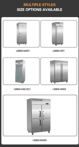 ตู้เย็นสแตนเลสสองประตูสำหรับโรงแรมและร้านอาหาร รุ่น LB800-AR02 สแตนเลสสตีล - Product Image 2