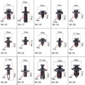 Rivets de réparation de pare-chocs de porte de voiture en <span class=keywords><strong>plastique</strong></span>, vis, clips, 6 tailles, attaches à pression pour VW, Ford, BMW, Toyota - Product Image 2