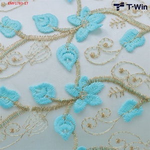 Telas bordadas al por mayor de China se pueden personalizar colores Tela De Encaje Bordado Cultura <span class=keywords><strong>Maya</strong></span> Vestidos Decoración Tela De Encaje - Product Image 5