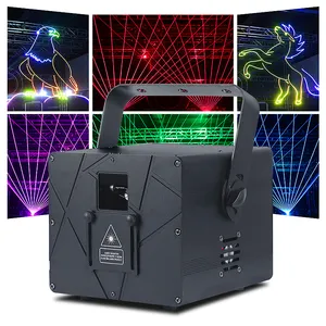 SHTX lampu Laser animasi 3w RGB, lampu Laser warna penuh 5 Watt ilda, proyektor acara pesta disko Dj Club Lazer cahaya
