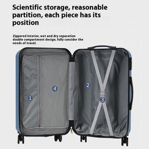 유니섹스 3피스 하드케이스 안티락 러기지 세트 시스템 ABS 캐주얼 러기지 세트 여행용 스피너 러기지 포함 - Product Image 4